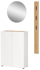 Set pentru hol alb cu aspect de lemn de stejar 104x200x33 cm Alviano – Germania