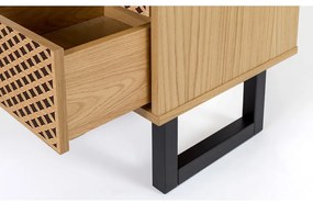 Noptieră în decor de stejar Woodman Camden Diamond Print