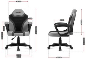 Scaun gaming pentru copii Rover 1 (negru + gri). 1087538