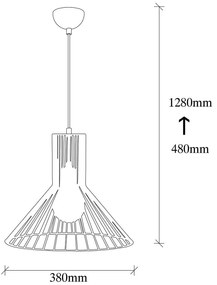 Lustră neagră cu abajur din metal ø 38 cm Fellini – Opviq lights