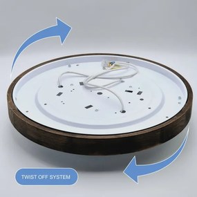 Plafonieră LED Brilagi CARVALHO SLIM 3xE27/60W/230V stejar nuc d. 47 cm