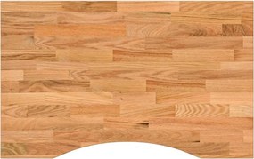 vidaXL Blat de birou maro deschis lemn masiv de stejar dreptunghiular