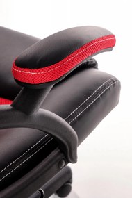 Scaun de birou Berkel negru/rosu H117 cm
