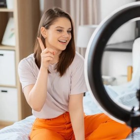 Lampă LED dimabilă cu trepied și suport pentru vloguri LED/15W/5V 2700-6500K