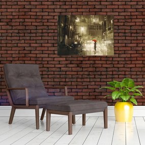 Tablou - Femeie într-o noapte ploioasă (70x50 cm)