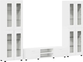 vidaXL Set comodă TV cu sertar cu raft cu ușă FLORIN Alb Lemn compozit