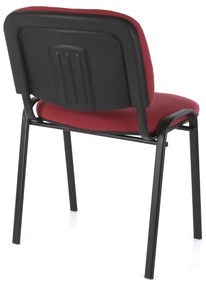 Scaun de conferinta Viva N, picioare negre, rosu