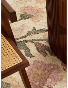 Covor tip traversă crem țesut manual din iută 80x200 cm Roya Violette – Elle Decoration