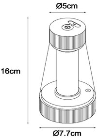 Lampă LED dimabilă Lucide 45500/01/44 LORALI LED/1,2W/4V IP44 galben