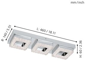 Plafonieră LED Eglo 95656 FRADELO 3xLED/4W/230V