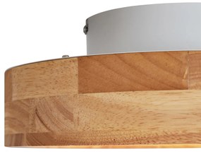 Plafonieră scandinavă din lemn 30cm incl. LED Dimmable - Pecker