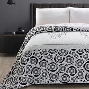 Cuvertură de pat de lux alb-negru pentru un pat dublu
