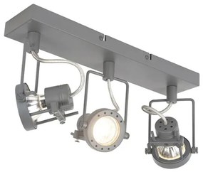 Spotlight industrial antracit 3 lumini rotativ și înclinabil - Suplux