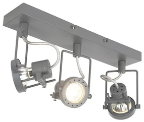 Spotlight industrial antracit 3 lumini rotativ și înclinabil - Suplux