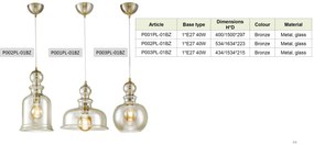 Pendul design modern 21,5cm Tone MYP003PL-01BZ