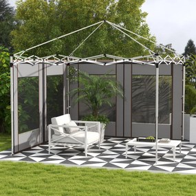 Outsunny Panouri Laterale Foisor cu Uși Fermoar pentru 3x3(m) sau 3x6m 2 Buc Rezervă | Aosom Romania