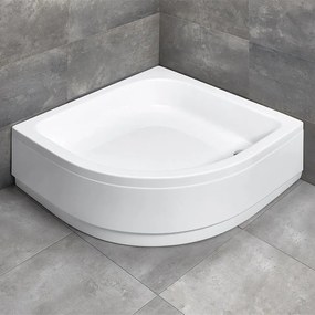 Cadita dus acril semirotunda Radaway Samos A 80x80 cm alb