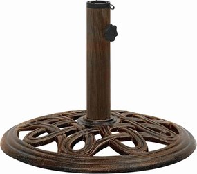 vidaXL Suport de umbrelă, bronz, 40x40x32 cm, fontă
