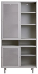 Dulap gri din metal cu ușă glisantă 90x180x40 cm Veep – Unique Furniture