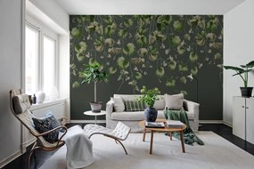 Fototapet, Dangling Ivy, Dark, Rebel Walls