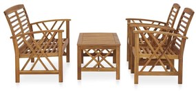 Set mobilier de gradina, 4 piese, lemn masiv de acacia