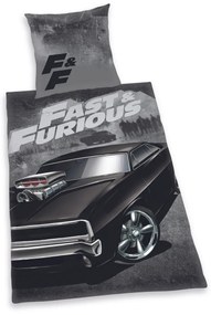 Lenjerie de pat din bumbac Herding Fast andFurious, 135 x 200 cm, 80 x 80 cm