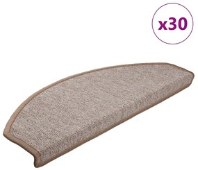 vidaXL Covorașe scară 30 buc maro deschis 65x24x4 cm
