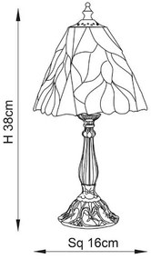 Endon 63963 - Lampă de masă Tiffany BOTANICA 1xE14/40W/230V Ø 16 cm
