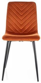Scaun de bucătărie Freville Velvet, portocaliu