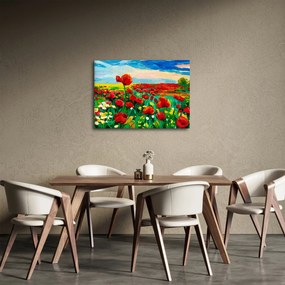 Tablou - Câmp cu maci (70x50 cm)