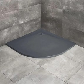 Cadita dus compozit semirotunda Radaway Kyntos A 100x100 cm antracit