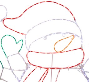 Lampă de podea de Crăciun Om de zăpadă 116cm incl. LED cu temporizator IP44 - Pax