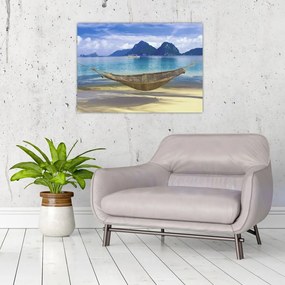 Tablou - Hamac pe plajă (70x50 cm)