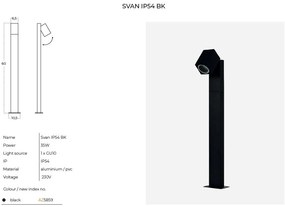 Stalp iluminat exterior modern IP54 SVAN