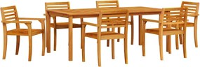vidaXL Set de masă pentru grădină 9 pcs Maro Lemn Solid de Acacia