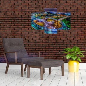 Tablou panorama orașului nocturn (90x60 cm)