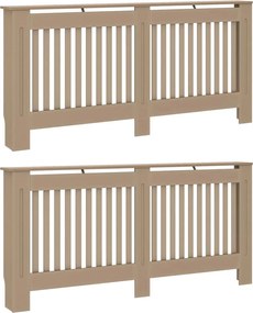 vidaXL Capac pentru radiator 2 pcs natural 172 x 19 x 81,5cm