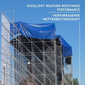 JAGO Prelata 650 g/m², ochiuri de aluminiu, albastru, 3 x 6