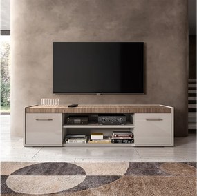 Comodă TV lemn masiv Narla 3 uși, 174 × 46 × 46 cm