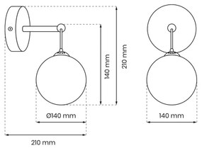 Lampă de perete REFLEX 1xE14/40W/230V