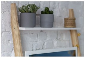 Suport cu sertar și oglindă Ragaba Leno, alb