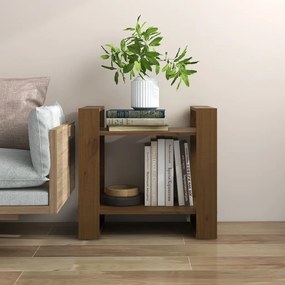 813877 vidaXL Bibliotecă/Separator cameră maro miere, 60x35x57 cm, lemn masiv