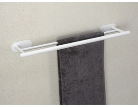 Suport pentru prosoape alb autoadeziv din oțel inoxidabil Orea Duo – Wenko