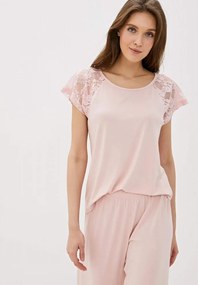 Pijamale femei SUSANA din bambus S Violet închis / Berry