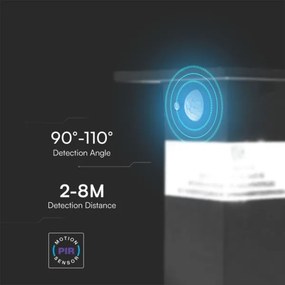 LED lampă solară de perete cu senzor, 2,5W, 3000K, IP54, 2200 mAh