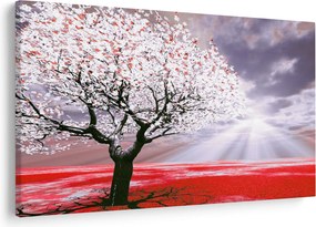 Tablou cu pomul roșu (90x60 cm)