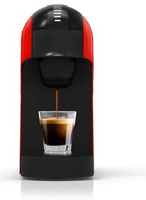 Espressor cu capsule 7in1 Crown CCM-1532R, 1400 W, 20 bar, 0.9 L, 7 adaptoare, Indicator LED, Controlul lungimii cafelei, Rosu/Negru