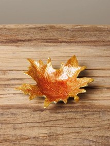 Tavita decorativa, forma de frunza, din cositor, 12 cm, Autumn