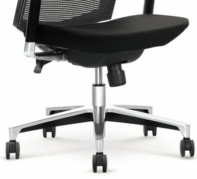 Scaun de birou Ambasador, gri/negru