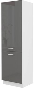 Dulap de bucătărie pentru alimente Saria 60 DK 210 2F (Luciu gri). 1033009